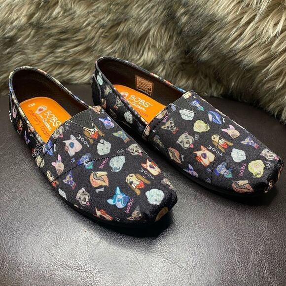 Bobs By Skechers Women Size 6.5/36.5EU Black Flat - Picture 2 of 11